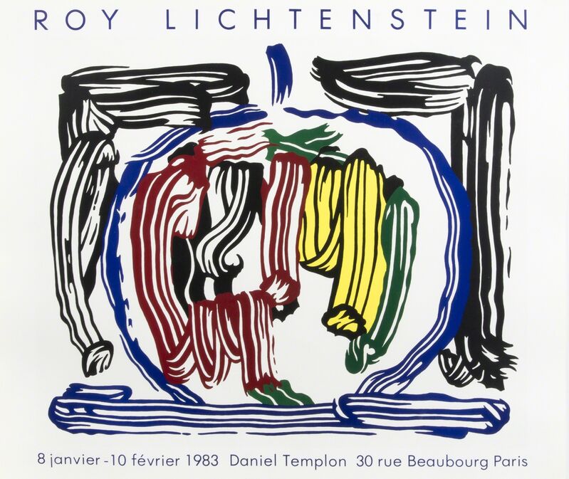 Roy Lichtenstein, ‘Brushstroke Apple’, 1983, Print, Offset lithograph on paper, Julien's Auctions