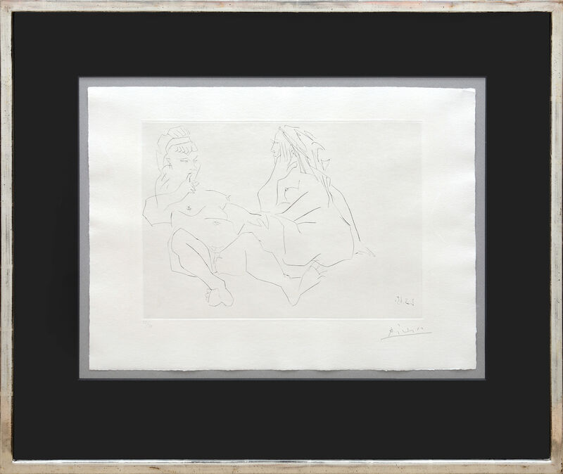 Pablo Picasso, ‘Deux femmes III. (Two Women III.)’, 1965, Print, Drypoint etching on Richard de Bas paper., Peter Harrington Gallery