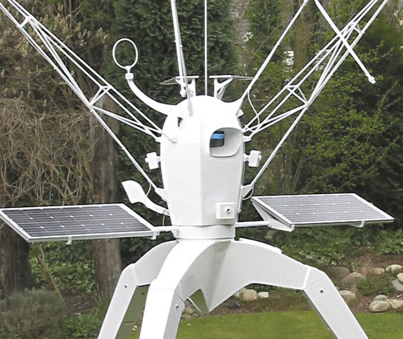 Björn Schülke, ‘Planet Space Rover’, 2004, Sculpture, Fiberglass, wood, metal, motors, monitor, cameras, microphone, loudspeaker, sensors, and solar cells, bitforms gallery