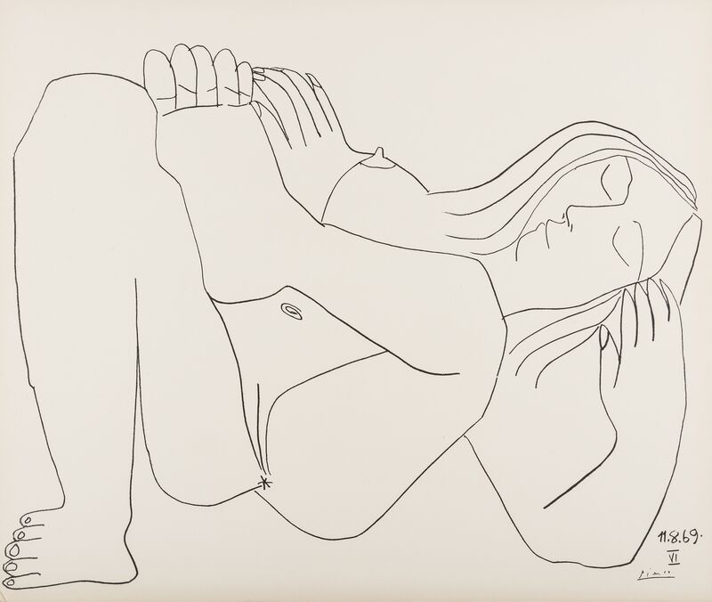 Pablo Picasso, ‘Femme Nue, 11.8.69, no. VI’, 1969, Print, Lithograph, Forum Auctions