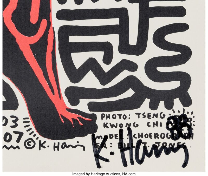 Keith Haring, ‘Into 84, exhibition poster’, 1983, Print, Lithograph in colors on paper, Heritage Auctions