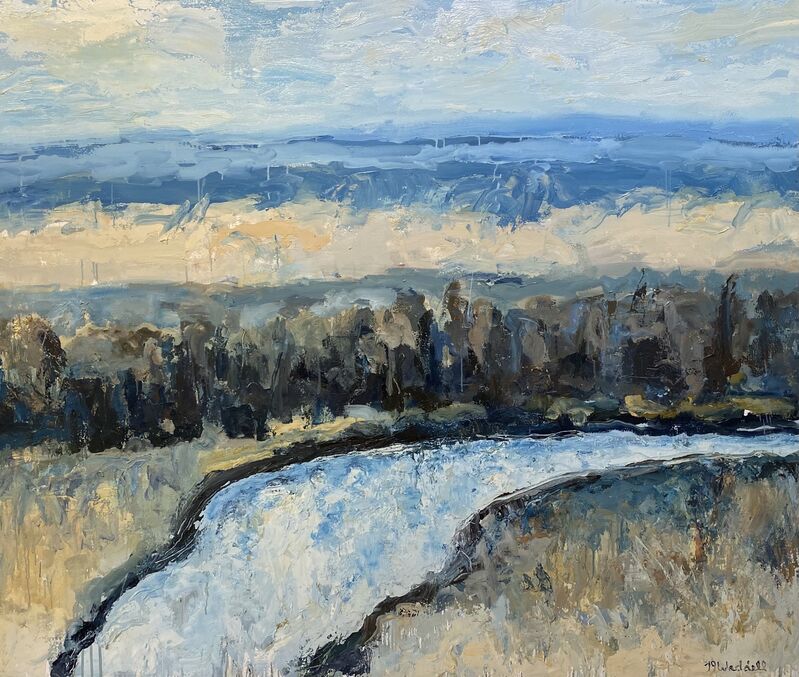 Theodore Waddell, ‘Beaverhead River’, 2008, Painting, Oil, encaustic on canvas, Visions West Contemporary