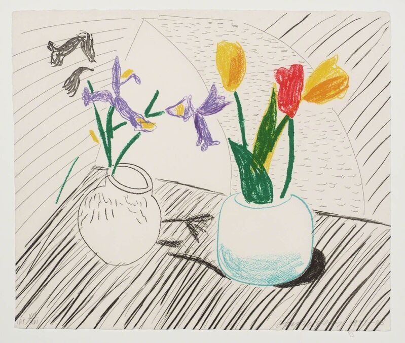 David Hockney, ‘White Porcelai, From Mooving Focus’, 1985-1986, Print, Lithograph, etching & aquatint in colour on TLG handmade paper, The WhiteHouse Gallery Johannesburg