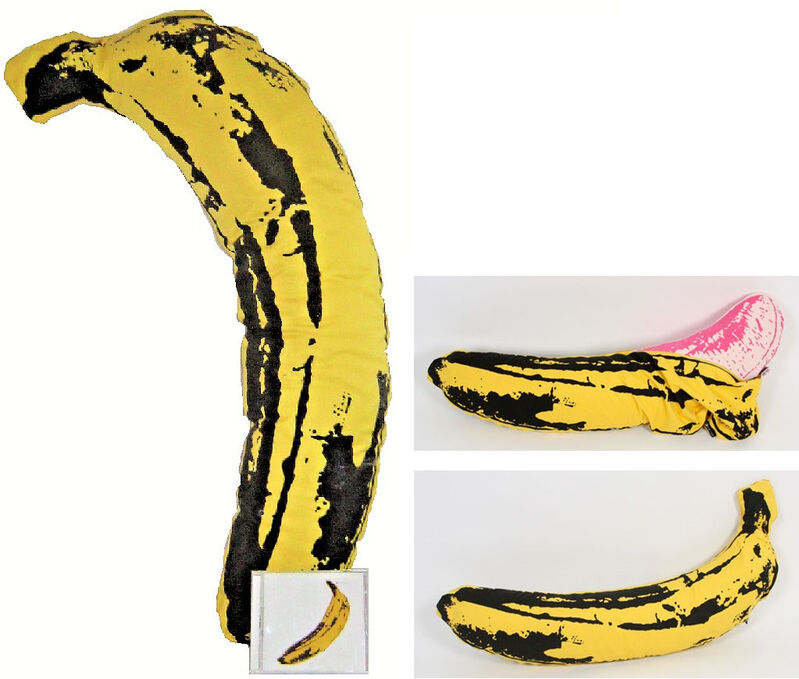 Andy Warhol, ‘"Velvet Underground Banana Cushion", 2011, GIANT Edition MEDICOM, Fabric, 36" INCHES. LONG, RARE’, 2011, Sculpture, Fabric, VINCE fine arts/ephemera