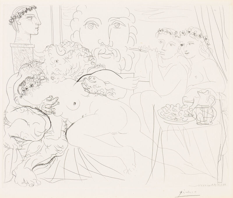 Pablo Picasso, ‘Minotaure Caressant Une Femme (Bloch 191)’, 1933, Print, Etching on Montval laid paper watermarked Vollard, Doyle