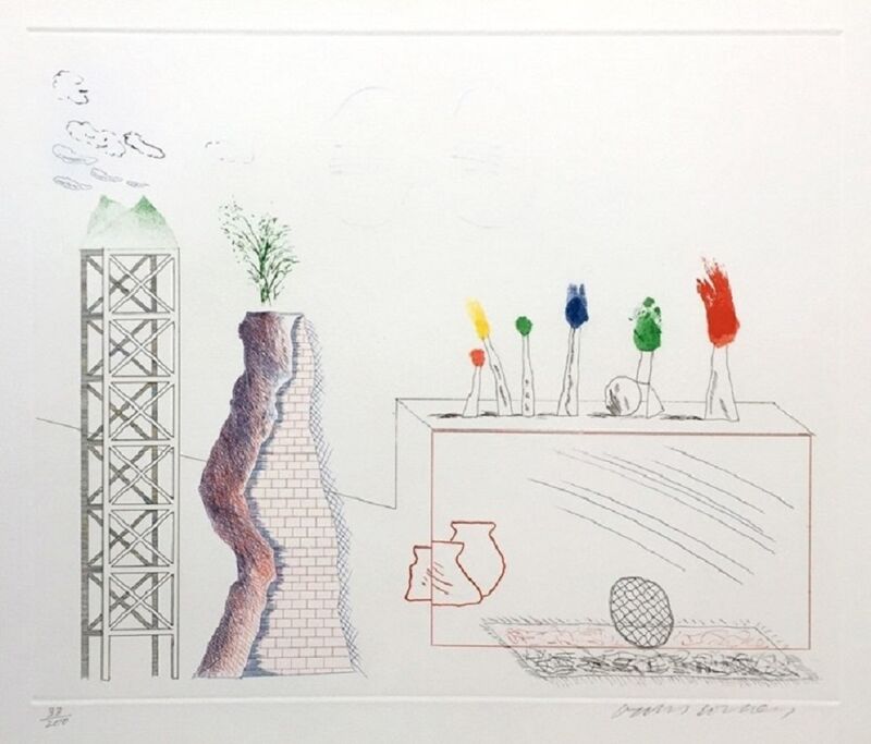 David Hockney, ‘A Tune (signed)’, 1976-77, Print, Signed etching, Dominic Guerrini