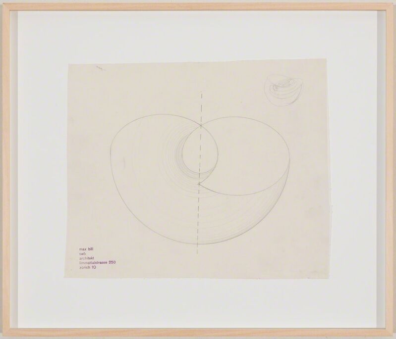 Max Bill, ‘Entwurf zu einer Plastik’, Ende 1940er, Drawing, Collage or other Work on Paper, Pencil on tracing paper, Galerie Knoell, Basel
