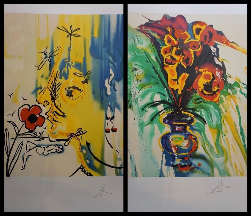 Salvador Dalí, ‘Fleurs Surréaliste Suite’, 1980, Print, 2 Lithographs, Fine Art Acquisitions Dali 