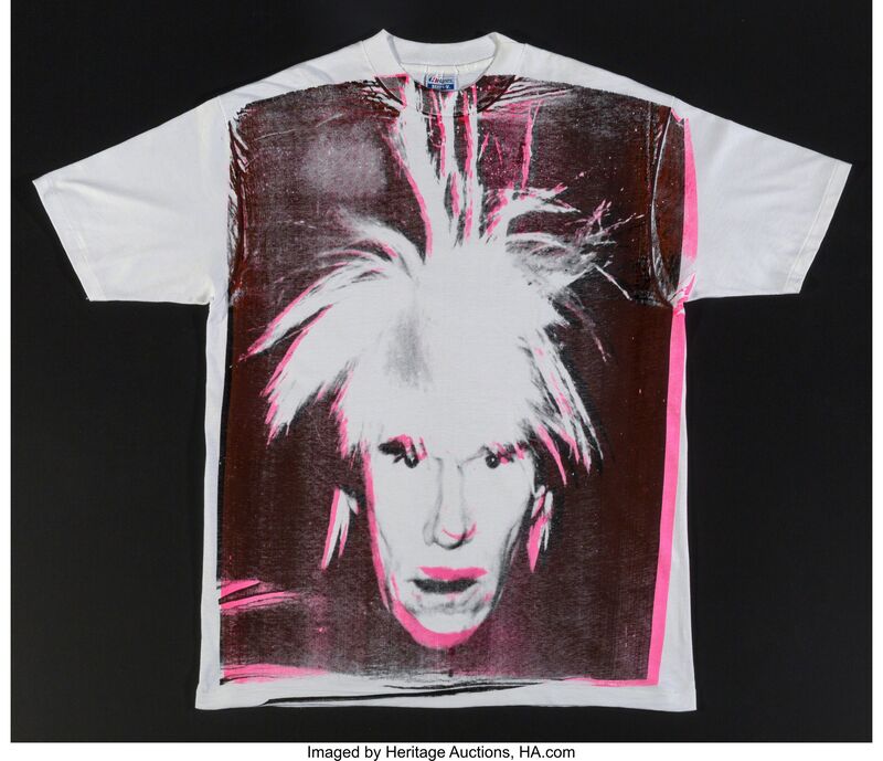 Andy Warhol, ‘Self-Portrait with Fright Wig’, circa 1986, Print, Silkscreen in colors on cotton (XXL) T-shirt, Heritage Auctions