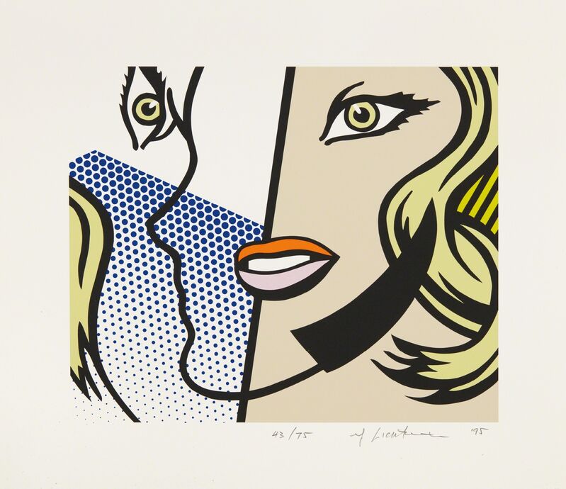 Roy Lichtenstein, ‘Untitled Head’, 1995, Print, Screenprint in colors, on Lanaquarelle Watercolor paper, with full margins, Phillips