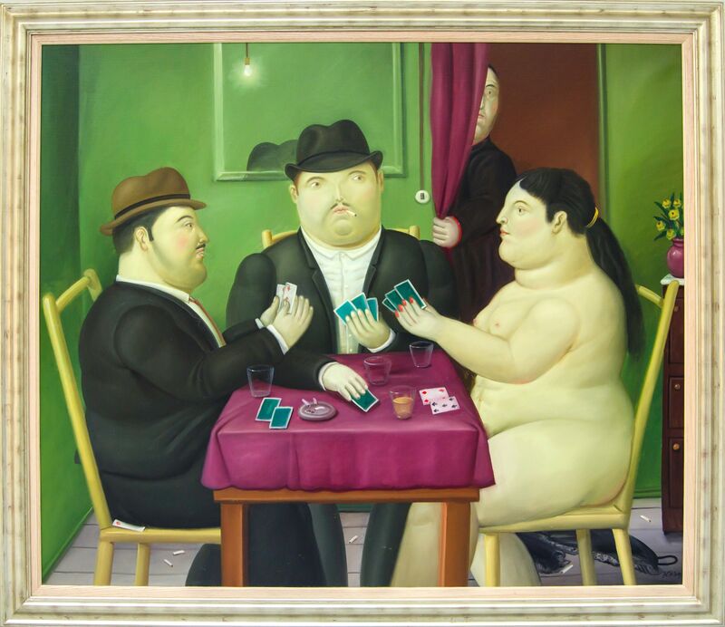 Fernando Botero, ‘Card Players’, 1991, Painting, Oil on canvas, David Benrimon Fine Art