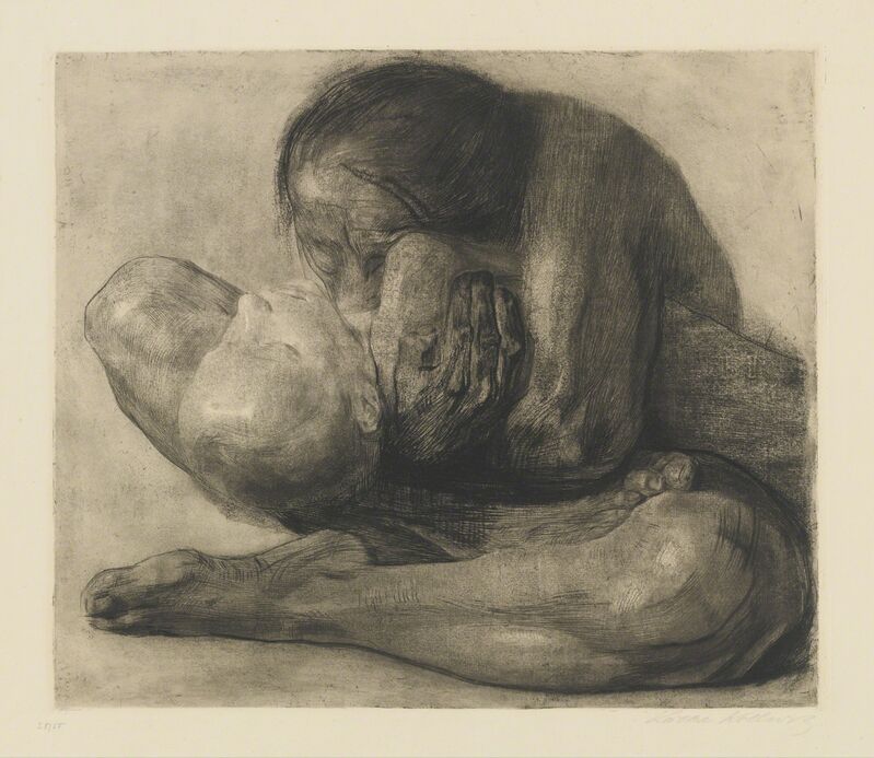 Käthe Kollwitz, ‘Woman with Dead Child’, 1903, Drawing, Collage or other Work on Paper, Etching, drypoint, sandpaper and soft-ground on paper, Clark Art Institute