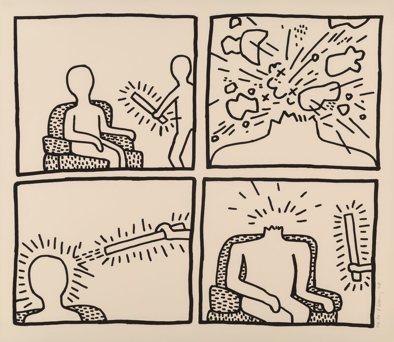 Keith Haring, ‘Untitled, from The Blueprint Drawings’, 1990, Print, Screenprint on wove paper, Heritage Auctions