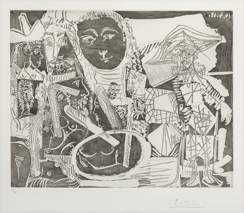 Pablo Picasso, ‘Arlequin et Personnages Divers, from 347 Series’, 1968, Print, Aquatint, Hindman