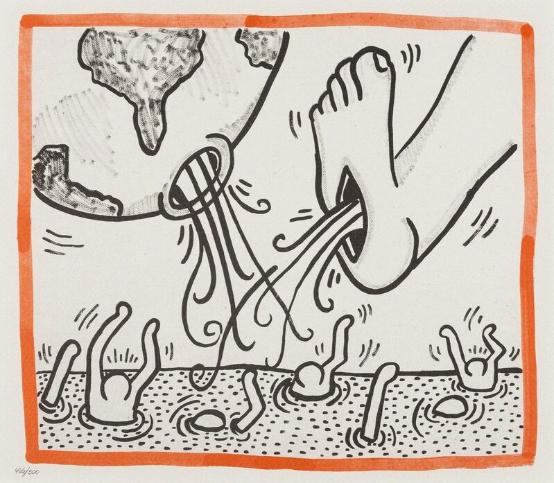 Keith Haring, ‘Against All Odds, four plates’, 1990, Print, Four offset lithographs printed in colours, Forum Auctions
