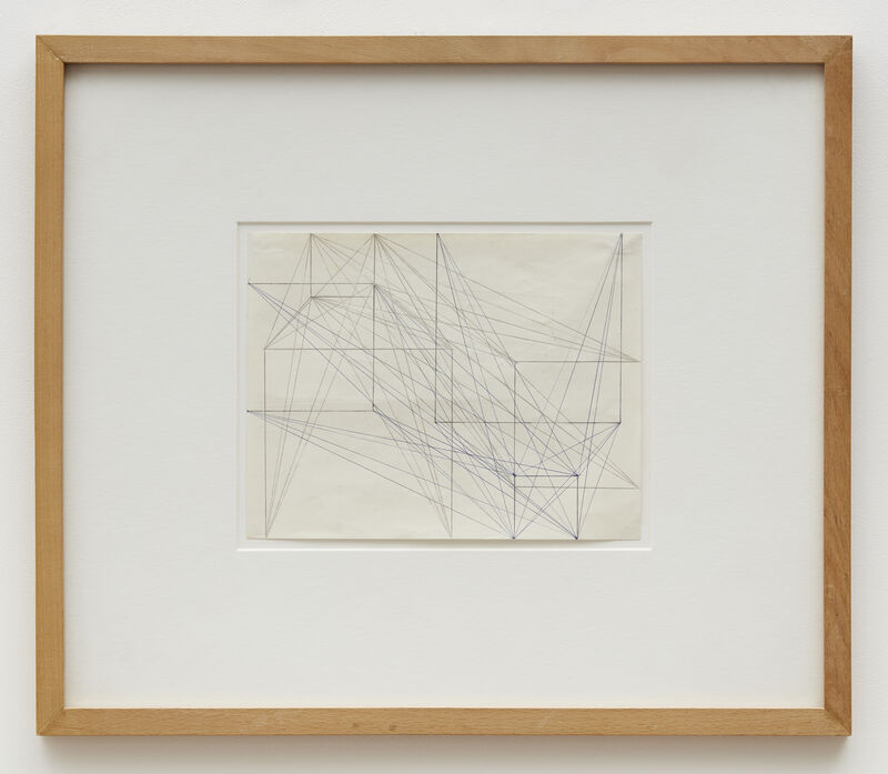 Helmut Federle, ‘Two Side Drawing (Abstände von Ecke zur Form gleichwertig, 1 + 1/2 + 2/3 + 3)’, 1979, Drawing, Collage or other Work on Paper, Pencil and ball point pen on paper, Peter Blum Gallery