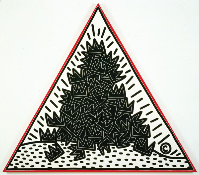 Keith Haring, ‘A Pile of Crowns for Jean-Michel Basquiat’, 1988, Painting, Acrylic on canvas, de Young Museum