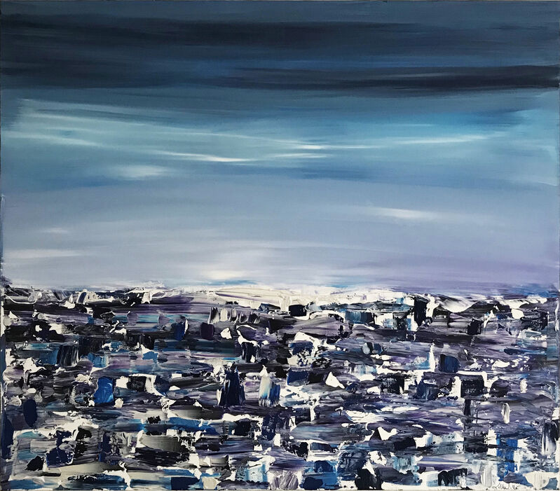 Lilly Lillà, ‘Blue reflections’, 2019, Painting, Acrylic on canvas, SmART Coast Gallery