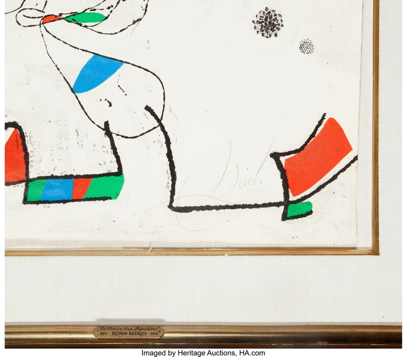 Joan Miró, ‘La Chasse Aux Papillions’, 1975, Print, Etching and aquatint in colors on Arches paper, Heritage Auctions