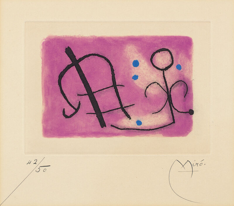 Joan Miró, ‘Fusée (Rocket): one plate’, 1959, Print, Etching and aquatint in colors, on Rives paper, with full margins., Phillips