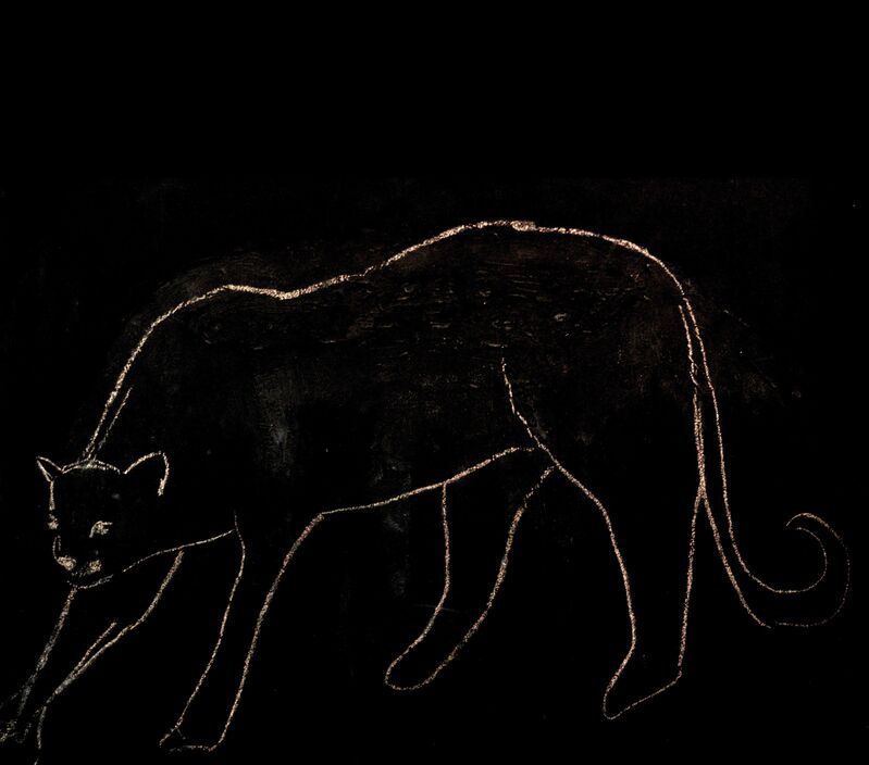 Vija Doks, ‘Mountain Cat’, 2014, Painting, Mixed Media on Canvas, Carter Burden Gallery