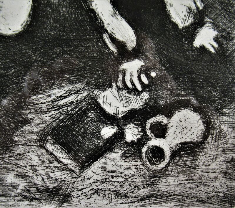 Marc Chagall, ‘l' Avare Qui a Perdu son Tresor, From the suite Les Fables De La Fontaine’, 1927, Print, Etching, Joseph Grossman Fine Art Gallery