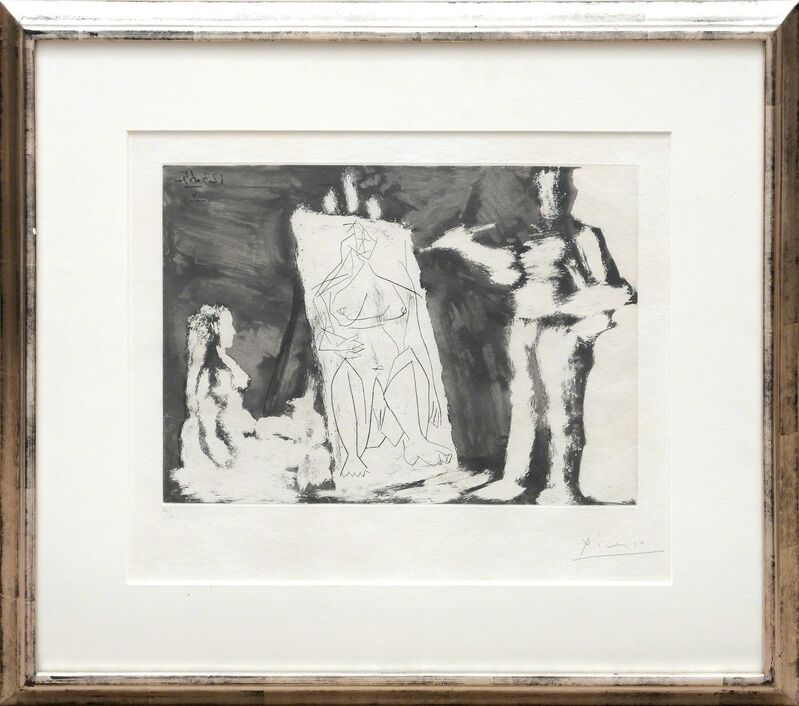Pablo Picasso, ‘Peintre et sa toile, avec un Modèle’, 1965, Print, Etching and aquatint on Richard de Bas paper, Peter Harrington Gallery