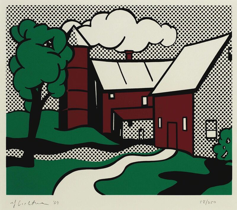 Roy Lichtenstein, ‘Red Barn’, 1969, Print, Screenprint in colors, on C. M. Fabriano paper, Christie's