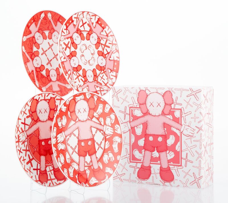 KAWS, ‘Untitled from He Eats Alone exhibition (set of 4)’, 2019, Ephemera or Merchandise, Ceramic plate set, Heritage Auctions