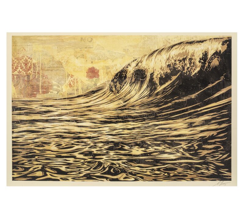 Shepard Fairey, ‘Dark Wave’, 2017, Print, Offset lithograph in colors on speckled cream paper, Heritage Auctions