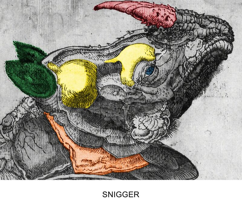 John Baldessari, ‘Engravings with Sounds: Snigger’, 2015, Print, Archival Inkjet Print, Cirrus Gallery and Cirrus Editions Ltd