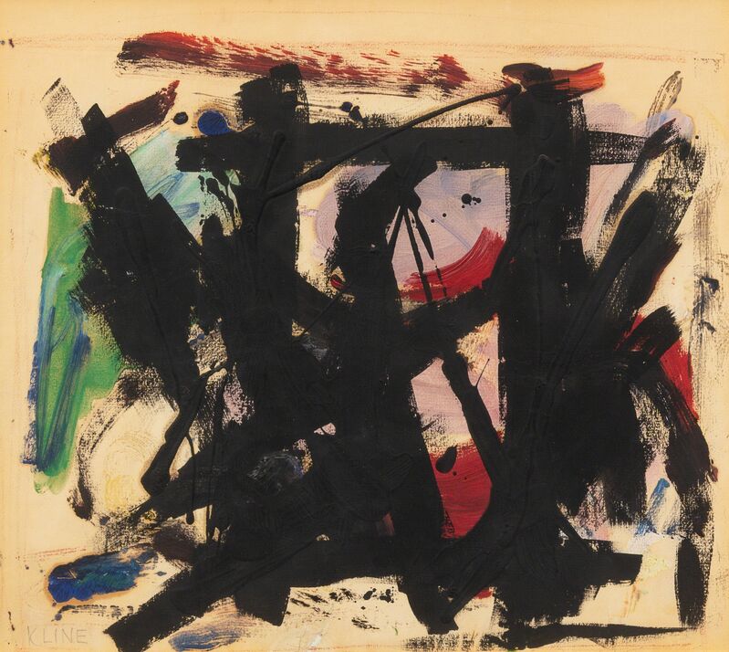 Franz Kline, ‘Untitled’, 1957, Painting, Oil on paper laid to board, Hindman