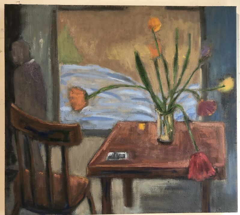 Anne Delaney, ‘Flowers in January’, 2021, Painting, Oil on canvas, Bowery Gallery