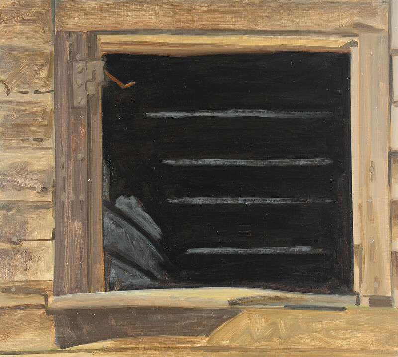 Lois Dodd, ‘Empty Window, Black’, 1979, Painting, Oil on Masonite, Alexandre Gallery