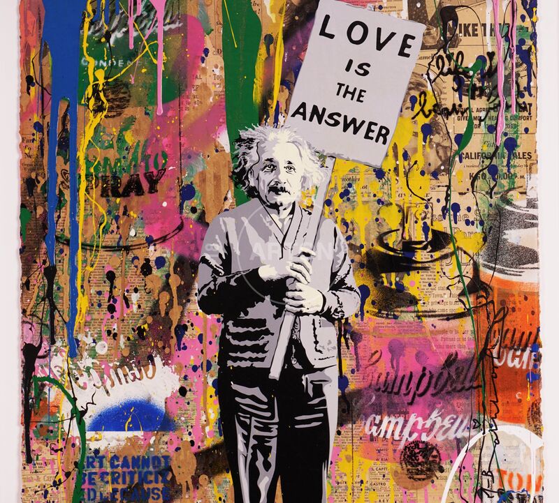 Mr. Brainwash, ‘Einstein (Unique)’, 2019, Painting, Mixed media painting on paper, Arton Contemporary