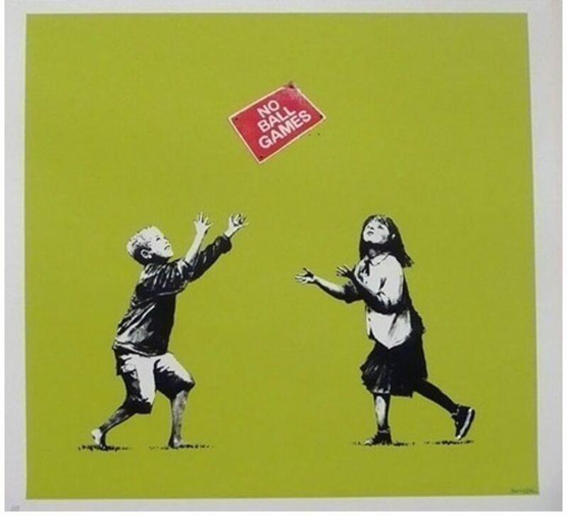 Banksy, ‘No Ball Games (Green)’, 2009, Print, Silkscreen on paper, IFAC Arts