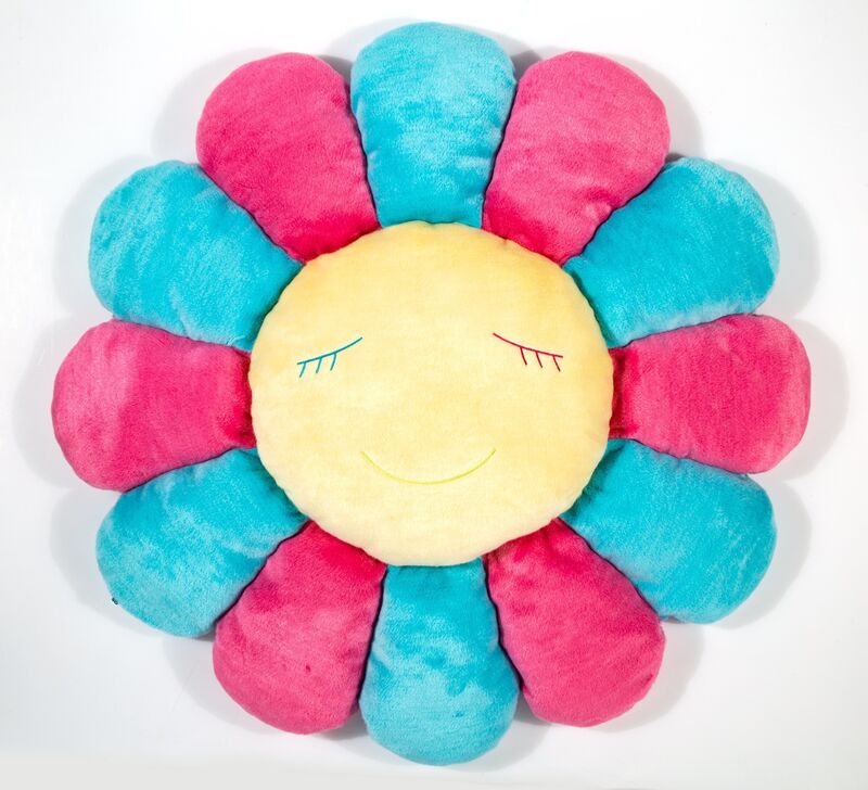 Takashi Murakami, ‘Flower Cushion (Blue and Pink)’, Other, Plush pillow, Heritage Auctions