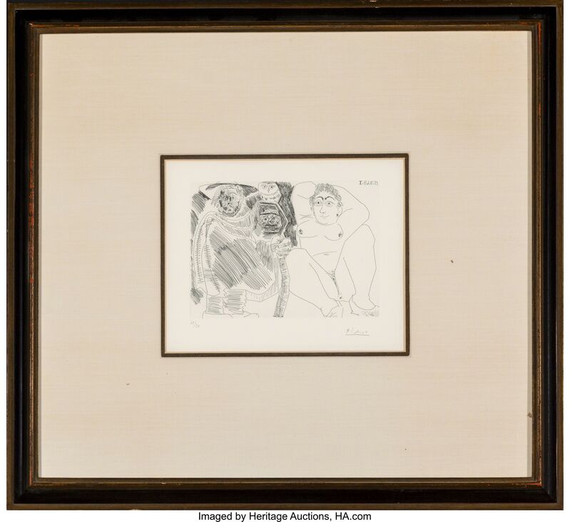 Pablo Picasso, ‘Grosse prostituée, sorcière à la chouette et voyageur en sabots, from Series 347’, 1968, Print, Etching on paper, Heritage Auctions