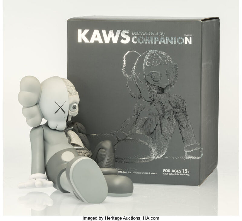 KAWS, ‘Resting Place Companion (Grey)’, 2013, Sculpture, Painted cast vinyl, Heritage Auctions