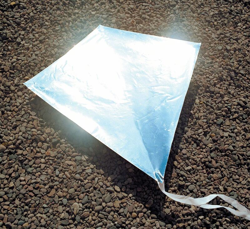 Doug Aitken, ‘Decrease the Mass and Run like Hell (for Parkett 57)’, 1999, Sculpture, Mirror kite, with poster of kite, Parkett 