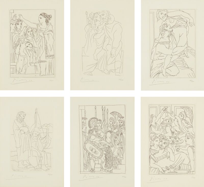 Pablo Picasso, ‘Lysistrata’, 1934, Print, The complete set of six etchings, one with aquatint, on Arches paper, with full margins., Phillips