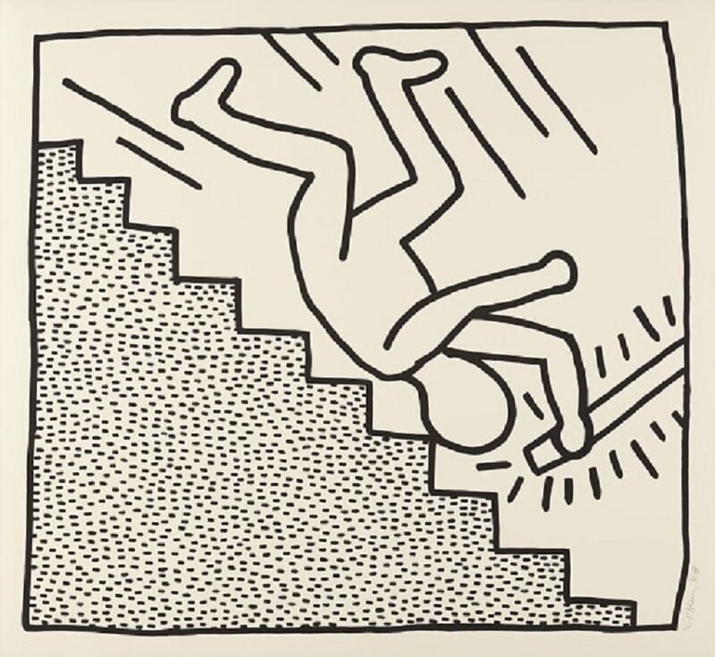 Keith Haring, ‘Untitled, from The Blueprint drawings (1990) (signed)’, 1990, Print, Signed screenprint, Dominic Guerrini