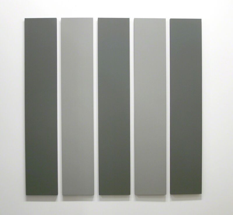 Alan Charlton, ‘5 Part Painting in 2 Greys’, 2000, Painting, Acrylic on canvas, Annely Juda Fine Art