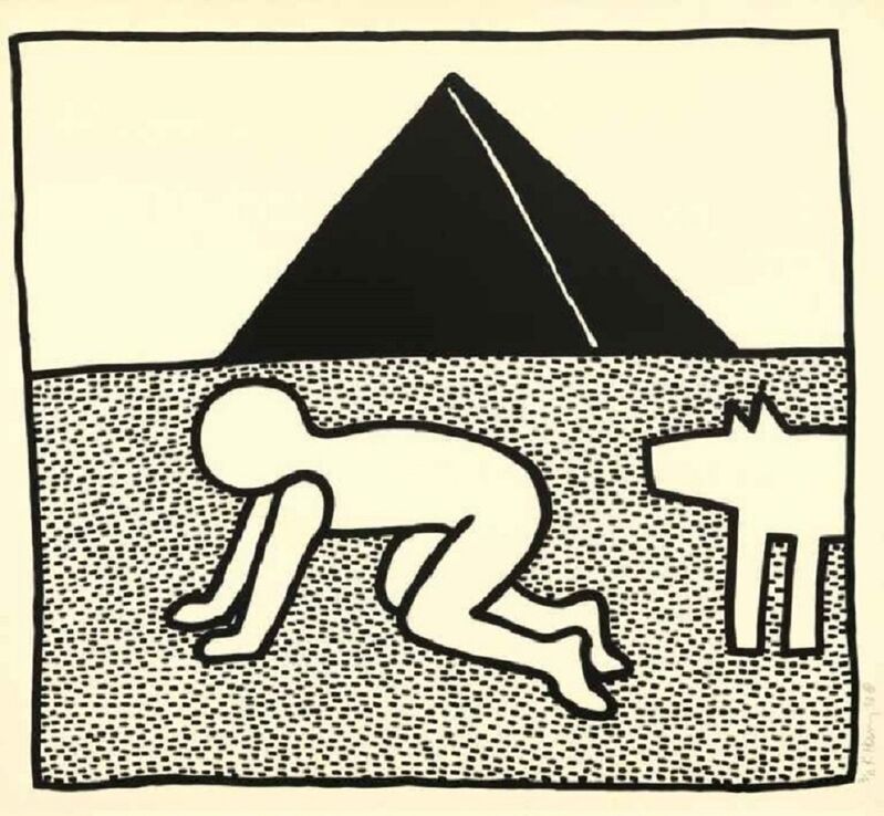 Keith Haring, ‘Untitled, from The Blueprint drawings (1990) (signed)’, 1990, Print, Signed screenprint, Dominic Guerrini
