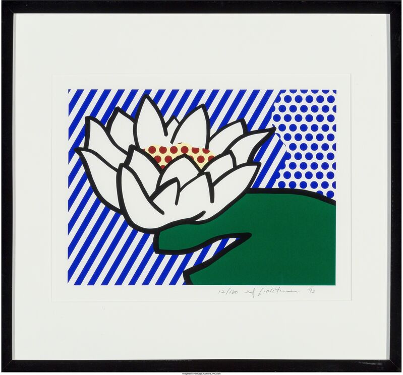 Roy Lichtenstein, ‘Water Lily’, 1993, Print, Screenprint in colors on Lana Royal paper, Heritage Auctions