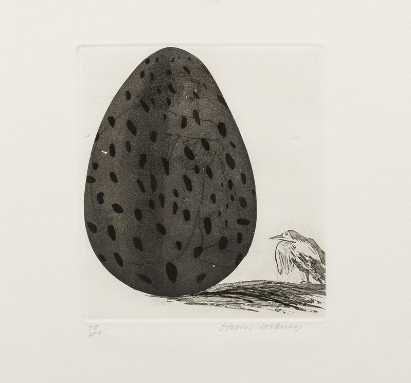 David Hockney, ‘The boy Hidden in an Egg (Tokyo 69)’, 1969, Print, Etching with aquatint, Forum Auctions