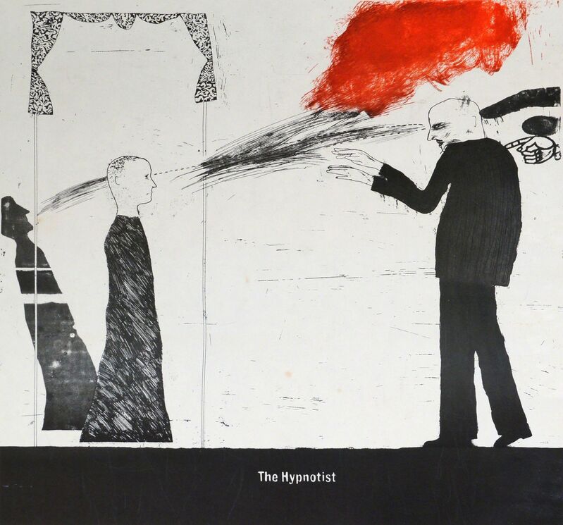 David Hockney, ‘The Hypnotist’, 1963, Print, Lithograph in colours/poster, Roseberys