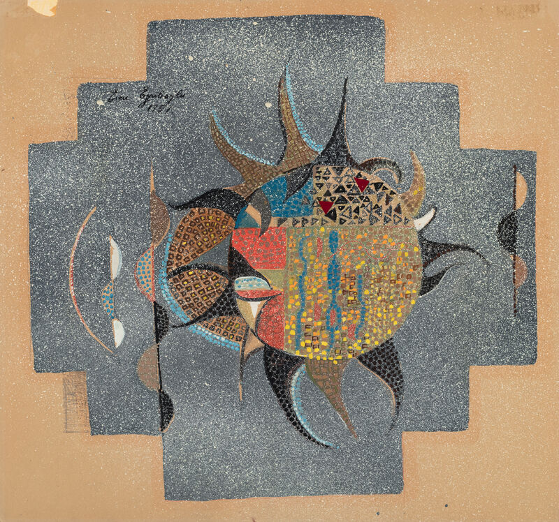 Eren Eyüboğlu, ‘Design for Mosaic’, 1957, Drawing, Collage or other Work on Paper, Gouache and pencil on cardboard, Grey Art Gallery