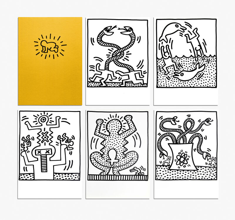 Keith Haring, ‘Amelio Complete Portfolio (29 Lithographs)’, 1983, Books and Portfolios, B& W Lithograph, Oliver Clatworthy Gallery Auction