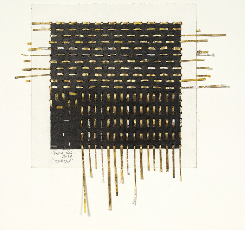 Mona Rai, ‘Untitled-1’, 2020, Drawing, Collage or other Work on Paper, Gold foil & graphite on paper, Arushi Arts